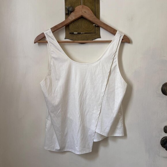 Helmut Lang cotton asymmetrical sleeveless top - Picture 1 of 4